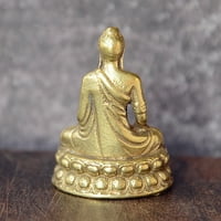 Glupest Birch prijenosna buda figurica Fine izrada Mesing Sakyamuni Oblik Realistična Buda skulptura