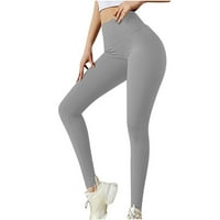 Work Lowgings za žene tiskane tajice Yoga hlače modne udobne luk joga hlače Duksevi Grey M