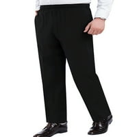 Leuncero muške hlače elastične struke pantalone u obliku boju boolosne boje muške salona lagana ravna