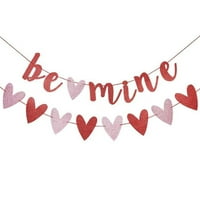 Bouanq Paper Heart Garlands Heart Viseći banner zarezivanje za Valentinovo za Valentinovo ukras za zabavu,