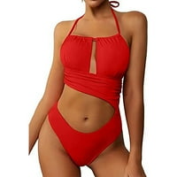 Lashall Womens kupaće kostim bikinije jednodijelno kupaći kostim ljubičasti m