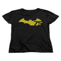 Batman DC stripovi 75. godišnjica Edition Clean Yellow Bat Logo Ženska majica