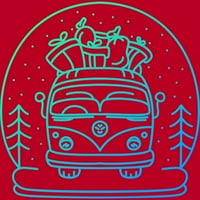 Božićni kombi Mens Red Heather Graphic Tee - Dizajn ljudi 2xl