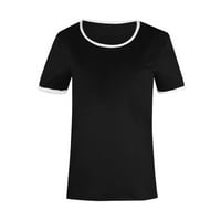 Majice za žene Žene Modni Ležerni Ispis O-izrez Labavi majica kratkih rukava Top Bluza Pulover