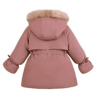 Honeeladyy zimske dječje djevojke djevojke slatka modna kapuljača u boji Držite toplu pamučnu odjeću