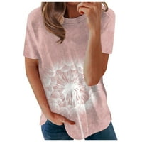 Bijeli vrhovi za žene plus veličina labavo Fit ženske majice Duljina grafička ženska ružičasta ženska