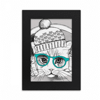 Slušalice vunene šešire Bijela mačka Zaštitite životinjske stolove foto okvira Slika za prikaz umjetničkog