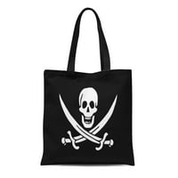 Platno torba Ship Calico Jack gusarska zastava Površina zastava Crni kapital Izdržljive za višekratnu