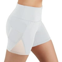 Beppter Plus veličine Hlače visoke struke joga kratke hlače sa bočnim džepovima trenirajući koprezentacijske
