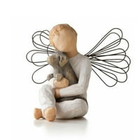 Figurinski anđeo nade, ručno oslikana molitljiva sijačka skulptura anđela, ukras doma