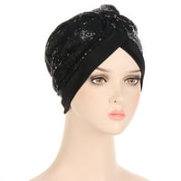 Luiyenes ženski turban šljokica šljokica za kosu za glavu za montažu
