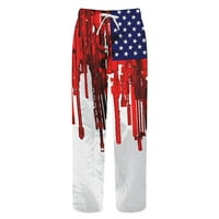 Muškarci američke zastave Patriotske hlače za muškarce 4. jula Hipi Harem hlače Baggy Boho Yoga casual