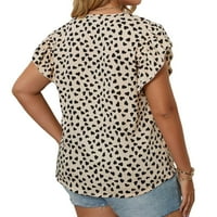 Ženski plus bluze Ležerne prilike salva svuglica scoop bluza od marelice 1xl