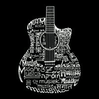 Pop umjetnost Muška riječ umjetnička dukserica s kapuljačom - jezici gitara