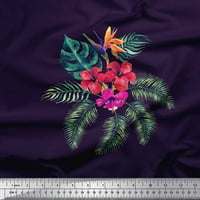 Tkanina Soimoi Rayon cvjetna i napušta tropsko ispis tkanine uz dvorište široko