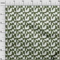 Onuone viskozne šifon zelene tkanine Geometrijski prekrivajući zalihe Ispiši šivanje tkanine od dvorišta