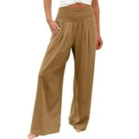 Ženske hlače Love široke pantalone za noge visoke struke ravne hlače