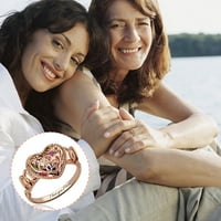 Zircon u obliku šupljeg uzorka u obliku srca Popularni nakit pokloni za mamu prstenje ruže zlato 9