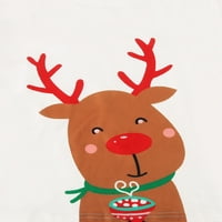 Obiteljski božićni božićni PJS Podešavanje zaklanja jelene pletene jamstva za odrasle za bebe i djecu