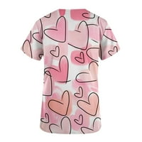 Košulje za medicinsku službu FESFESFES FESEM za Womem Summer Majica za kratkih rukava za Valentinovo