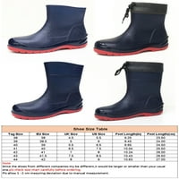 Avamo muškarci Rain Boots Čelični nožni cipele za radne cipele Teške sigurnosne cipele Muške kišne udobnosti Otporni na klizanje OTVORENO čizma srednje tele, plava, stil B 6
