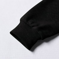 Penskeiy dukseve za žene Ženske dugih rukava Božićni tiskani kapuljač duksericke dvostruke bluze crna