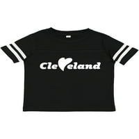 Inktastična Cleveland Heart Solid White poklon mališani dečko ili majica za malinu