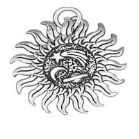 Sterling Silver 16 BO lančani nebeski sunčevi sunčevi sunčevi zvezdani ogrlica za Saturn Privjesak