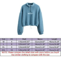 Duksevi za žene Zimske nejasne grebene patentne patentne zatvarače tople n jesenske i zimske pulovere u boji