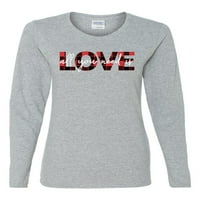 Sve što vam treba plećeni zaljubljeni ženski majica s dugim rukavima-Sportsi Grey-3xl