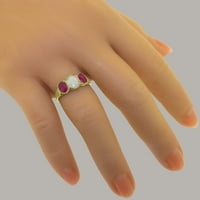 Britanci napravio 14k žuti zlatni prirodni prsten i rubin ženski rubni prsten - veličine opcija - veličine