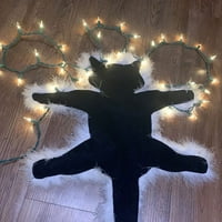 Božićna svjetlost Uređaji za mačka, ljepljivi tepih za ispis tepiha CAT pokrivač prekrivača dječji prostirke za djecu puhati mačji prostirke za božićnu prazničnu zabavu Dekor za zabavu