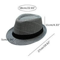 Baycosin Muškarci i žene Retro Jazz Hat Striped Ispis Britanska šešir za sunčanje Travela šešir