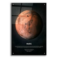 Epic Art 'Mars' po dizajnu Fabrikken, akrilna staklena zida Art, 24 x36
