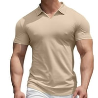 Advoicd Khaki muške haljine majice modna muška polo majica kratki dugi rukav casual slim-fit osnovne
