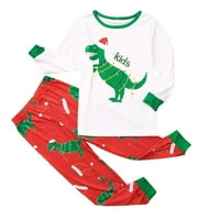 Odgovarajući pidžami za parove, božićnu dječju pismo Ploča za ispis TOP bluza + hlače Porodična odjeća
