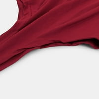 Ženske bodysuit duge rukave Leotard kombinezon o vratu Soild boja majica