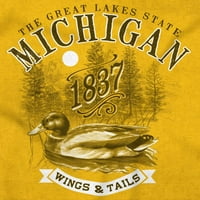 Michigan Great jezera Državna patka jezerca Muška grafička majica Tees Brisco Brends 3x
