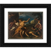 Francesco Scanta Crna Ornate Ornate Framed Double Matted Museum Art Print pod nazivom - Samson i Delilah