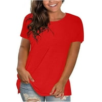 Ženska labava udobnost Basic Top Clearence Ležerne prilike TUNIC Ljeto Čvrsti majice Okrugli vrat Košulje