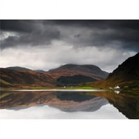 Mirror Image of Zemlja u vodi, Loch Snacrt, Škotska Poster Print