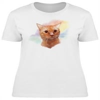 Slatka crvena mačka grafička umjetnička majica Žene -Image by Shutterstock, Ženska mala
