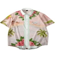 Havajska majica casual gumb dolje majica plaža Havajska majica za muškarce dječake
