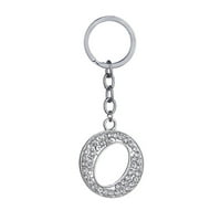 Jednostavno stilski složni ključ lanac metala Rhinestones Key prsten za prstenaste abecede torba Privjesak
