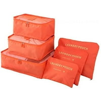 Postavite putne vrećice za pohranu Visoko kapacitete Odjeća za gužvu Tidy torbica Organizator prijenosne posude Vodootporna torba, siva narandžasta 65 * 45 *