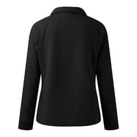 Ženska moda casual vrhovi prugasti štandovi s dugim rukavima V izrez duksevi pulover ženske vrhove crne