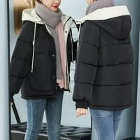 Plus size zimski kaputi za žene za žene sa kapuljačom sa kapuljačom od kaputa za dugih rukava za toplu