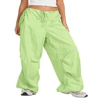 Luethbiez prevelizirani Solid Joggers Tech hlače High Sheit Streetwear Modne smeđe Torgy pantalone Y2K