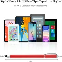 Olovka za dodir Crveni stylus za Samsung Galaxy A 5G, 5g, 5g, 5g, A03S telefone - vrhova vlakana Aluminijska