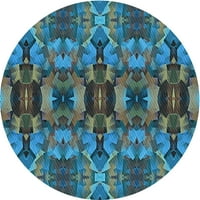 Ahgly Company u zatvorenom okruglom uzorkovima tamno plave rugine plave prostirke, 6 '